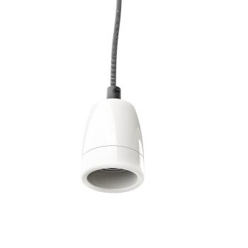 Lampa zwis FABIO czarna porcelana 230V E27 60W R10618 Redlux
