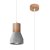 Lampa wisząca QUBIC beton drewno SL.0964 - Sollux