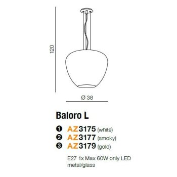 Azzardo Lampa designerska Baloro L AZ3177-