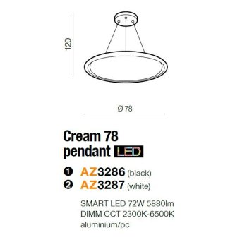 Azzardo Lampa zwis Cream SMART 78 AZ3286-