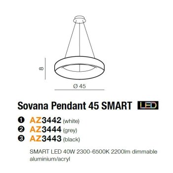 Azzardo Lampa zwis Sovana 45 SMART AZ3443-
