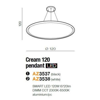 Azzardo Lampa zwis Cream SMART 120 AZ3537-