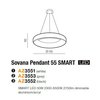 Azzardo Lampa zwis Sovana 55 SMART AZ3551-