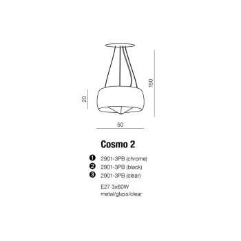 Azzardo Lampa designerska COSMO 2 AZ0910