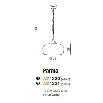 Azzardo Lampa designerska PARMA AZ1331