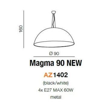 Azzardo Lampa designerska MAGMA 90 AZ1402