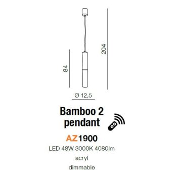 Azzardo Lampa designerska BAMBOO 2 AZ1900