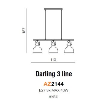 Azzardo Lampa designerska DARLING 3 AZ2144
