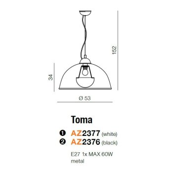 Azzardo Lampa designerska TOMA L AZ2376