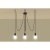 Lampa zwis loft EDISON 3 Czarny SL.0370 Sollux