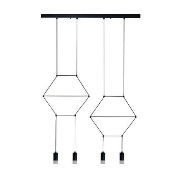 Lampa wisząca LINEA-4 LONG czarna XT068-4P - Step Into Design