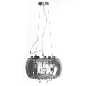 DECORATIVI Lampa z szkła COSMOS Przydymione lustro krople wody 50cm 512