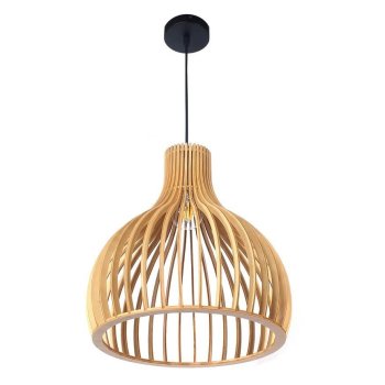 DECORATIVI Lampa Designerski drewniana wisząca E27 565