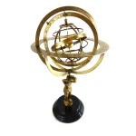 Astrolabium mosiężne ATLAS - AMS134, wys. 56cm na drewnianej podstawie