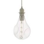 Clear Organic Glass LED Dimmable Pendant Kit