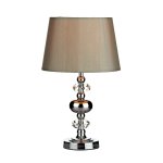 Edith Touch Table Lamp Polished Chrome complete with Shade