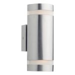 Wessex 2 Light Cylinder Stainless Steel Wall Bracket LED IP44