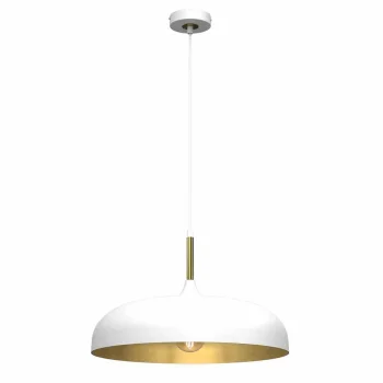 Lampa loft wisząca LINCOLN WHITE-GOLD 1xE27 45cm MLP7899-Milagro