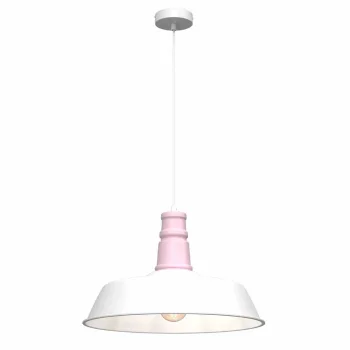 Lampa loft wisząca ENZO WHITE-PINK 1xE27 MLP7979-Milagro