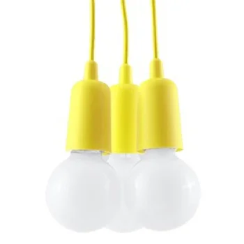Lampa wisząca DIEGO 3 żółta SL.0579 - Sollux
